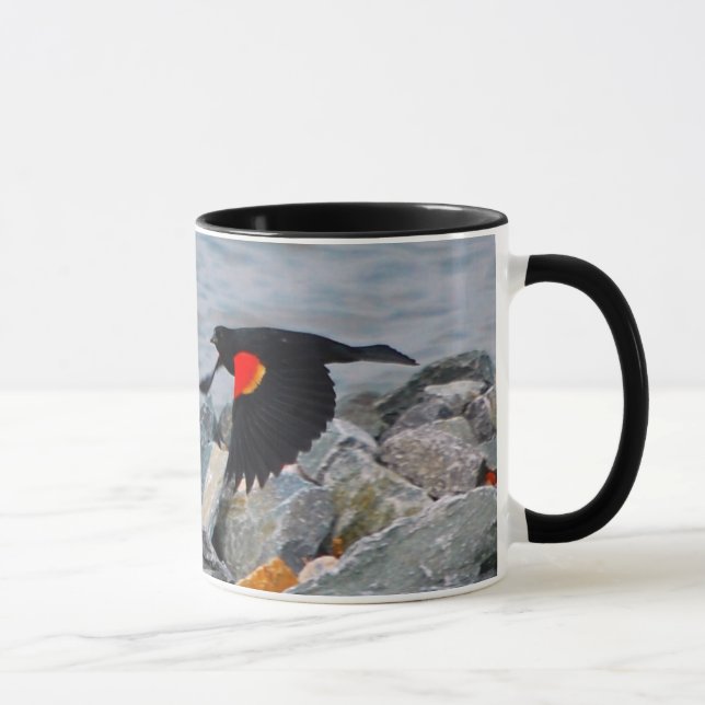 RÖD-påskyndad BLACKBIRD - mugg (Höger)