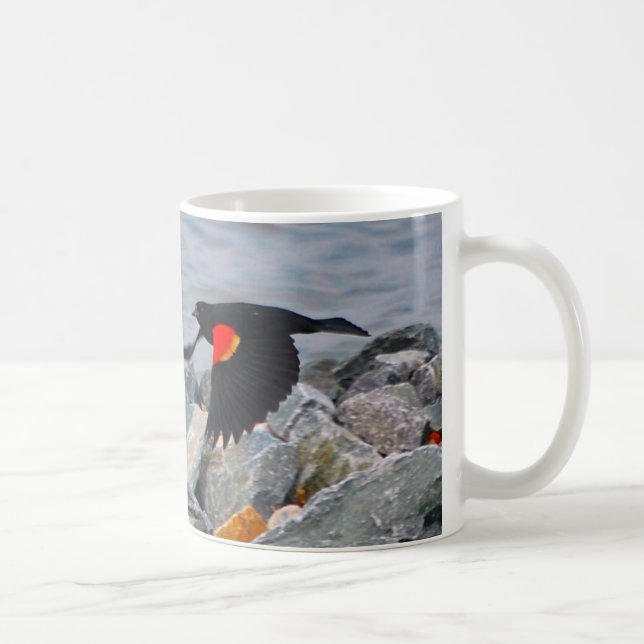 RÖD-påskyndad BLACKBIRD - mugg (Höger)