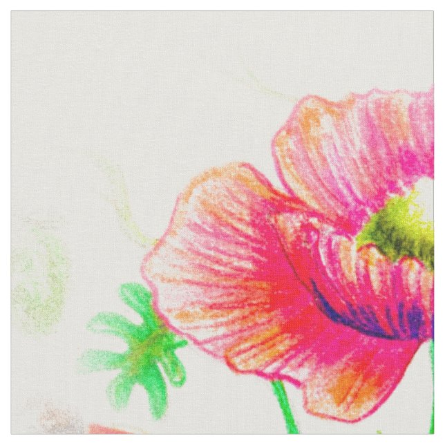 Röd,Passion-Blommigt Tyg (Närbild)