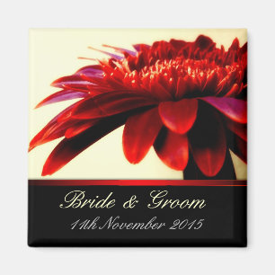 Röd Passionsblomma Bröllopspresent Magnet