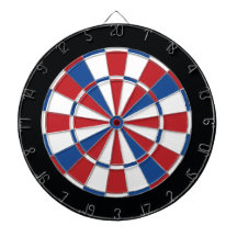 Röd patriotisk Dartboard -, vit & blått