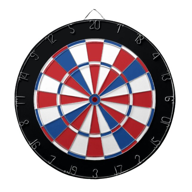 Röd patriotisk Dartboard -, vit & blått Darttavla (Framsidan)