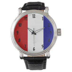 Röd patriotiska vit och blått armbandsur