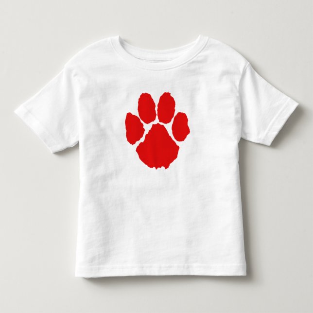 Röd Paw      T Shirt (Framsida)