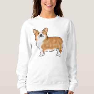 Röd Pembroke Welsh Corgi Söt Hund Illustration T Shirt
