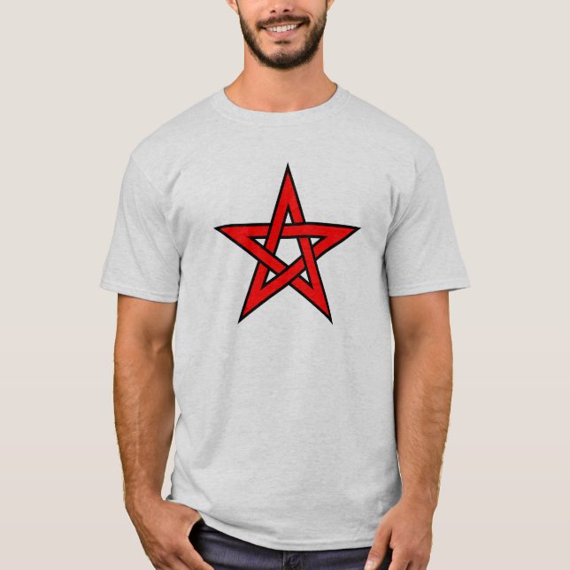Röd Pentagram T-shirt (Framsida)