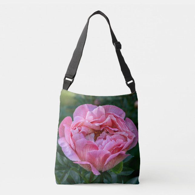 Rod Peony – Kanadensisk blomsterfångst Axelväska (Framsida)