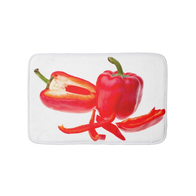 Röd peppar badrumsmatta (Framsidan)