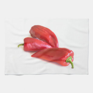Röd peppar kökshandduk