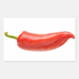 Röd peppar rektangulärt klistermärke