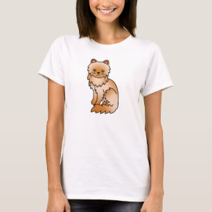 Röd persisk katt t shirt