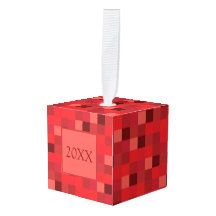 Röd personlig för Gamer | för Pixelated mönster |