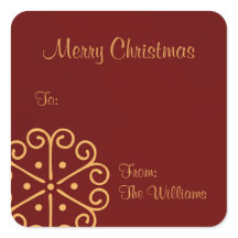 Röd Personlig - julklapp Märkre Stickers