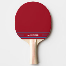 Röd personlig pingisracket anpassad med Ruby