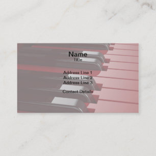 Röd piano visitkort
