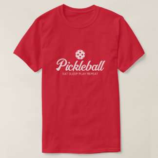 Röd pickleball t shirt för manar