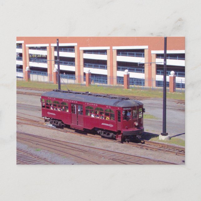 Röd pil Linjer Brill Car #76 vykort (Framsida)