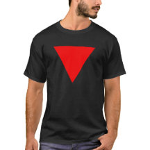 Röd pil triangel t-shirt