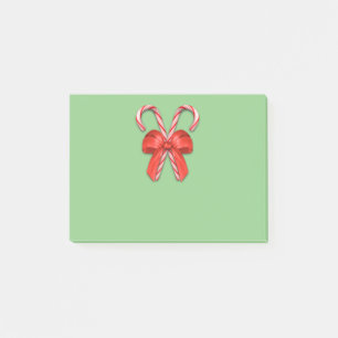 Röd pilbåge för candy cane post-it block