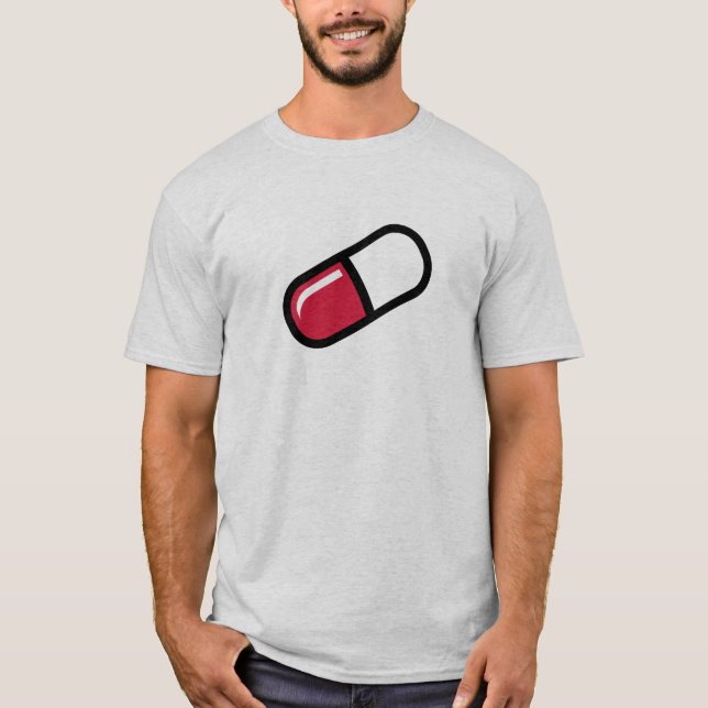 Röd pill tee (Framsida)