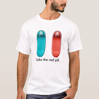 Röd Pilled T-tröja Tee Shirt