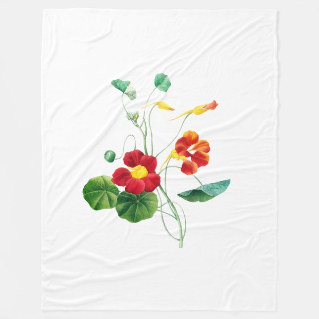 Röd pilört II Dröm: Vintage botanisk Fleecefilt (Framsidan)