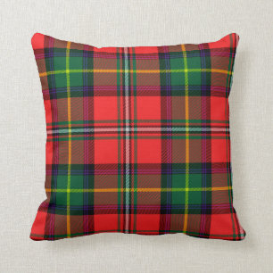 Röd pläd för Oxygentees Tartan Kudde