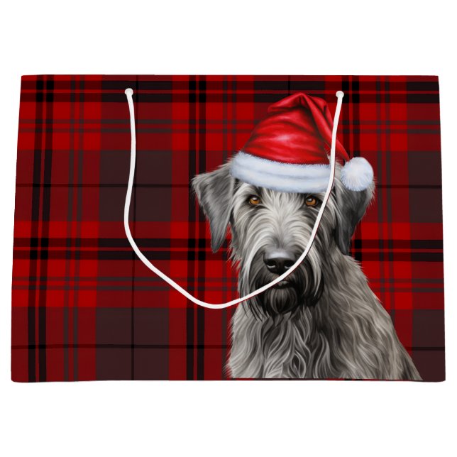 Röd Plaid Irländsk Varghund Hundälskare Semester (Framsidan)