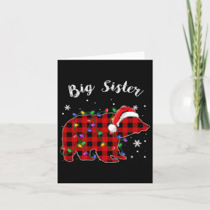 Röd Plaid Store Syster Björn Buffalo Familj Pyjama Kort