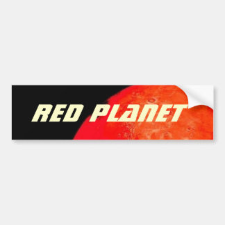 Röd planetresning bildekal