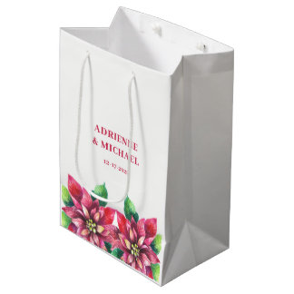 Röd Poinsettia Julbröllop