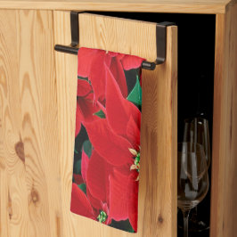 Röd Poinsettia Kökshandduk
