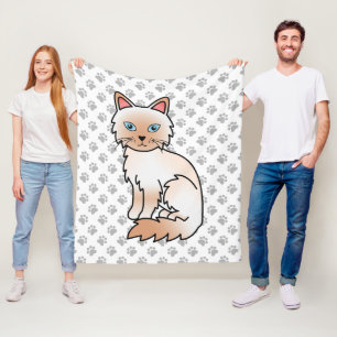 Röd Point Birman / Ragdoll Söt Katt & Tassar Fleecefilt