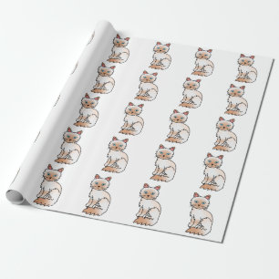 Röd Point Birman / Ragdoll Sött Kattmönster Presentpapper