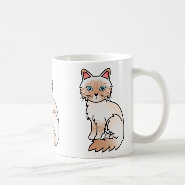 Röd Point Tabby Birman / Ragdoll Katt Kaffemugg (Höger)