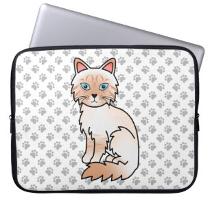 Röd Point Tabby Birman / Ragdoll Söt Katt & Tassar Laptop Fodral