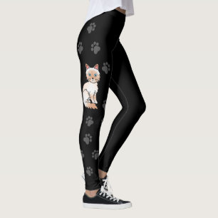 Röd Point Tabby Birman / Ragdoll Söt Katt & Tassar Leggings