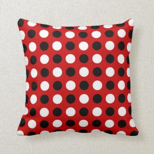 Röd polka dots för Ruby Kudde