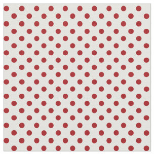 Röd polka dots på en vitbakgrund tyg