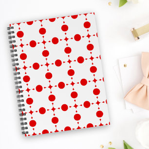 Röd Polka dots, Polka Dot Mönster, Dit, Dit, Docka Anteckningsbok