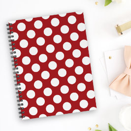 Röd Polka dots, Polka Dot Mönster, Dit, Dit, Docka Anteckningsbok