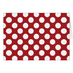 Röd Polka dots, Polka Dot Mönster, Dit, Dit, Docka Hälsningskort