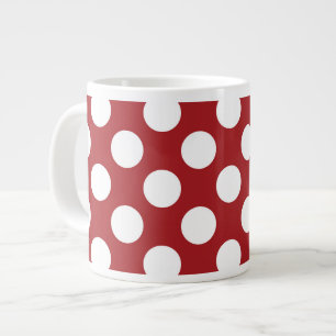 Röd Polka dots, Polka Dot Mönster, Dit, Dit, Docka Jumbo Mugg