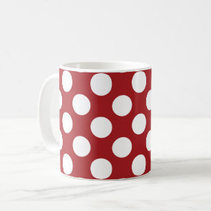 Röd Polka dots, Polka Dot Mönster, Dit, Dit, Docka Kaffemugg