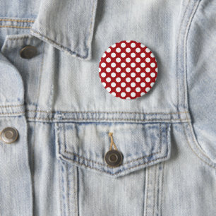 Röd Polka dots, Polka Dot Mönster, Dit, Dit, Docka Knapp