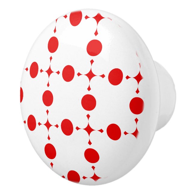 Röd Polka dots, Polka Dot Mönster, Dit, Dit, Docka Knopp (Höger)