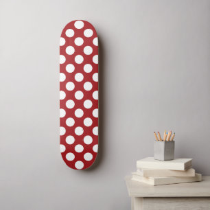 Röd Polka dots, Polka Dot Mönster, Dit, Dit, Docka Mini Skateboard Bräda 18,5 Cm