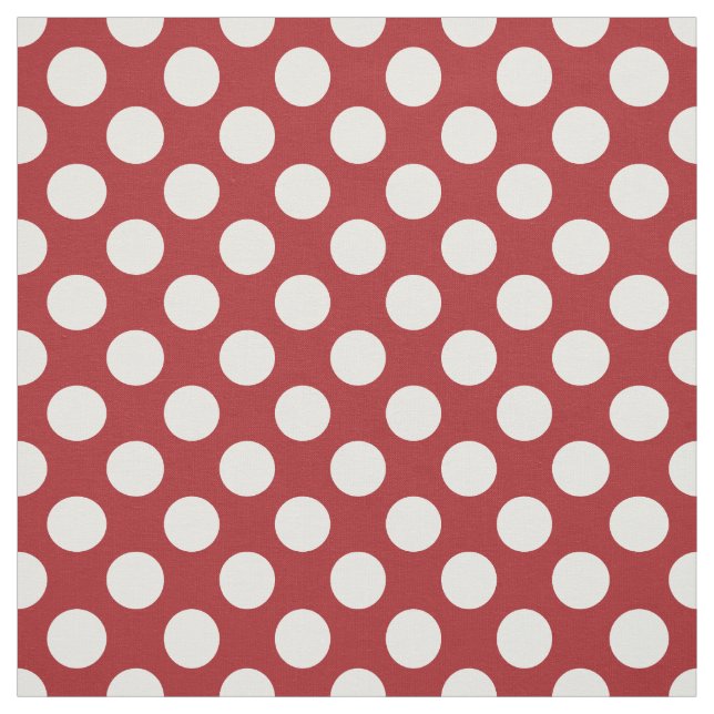 Röd Polka dots, Polka Dot Mönster, Dit, Dit, Docka Tyg (Provkarta)
