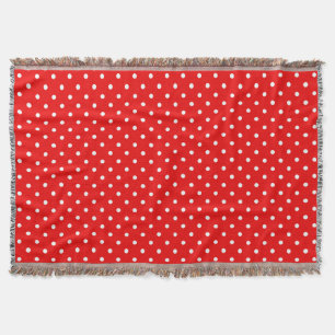 Röd polka punkt mysfilt