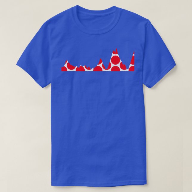 Röd polka - punktbergsprofil t shirt (Design framsida)